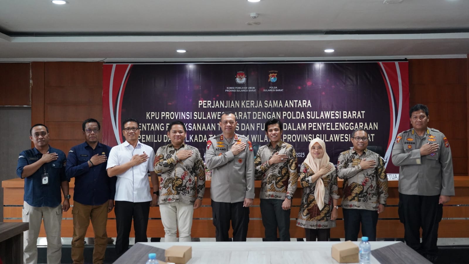 Jelang Pesta Demokrasi 2024, Polda Sulbar Jalin Kerja Sama KPU Sulbar