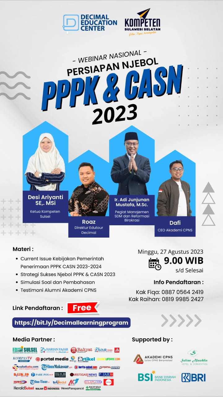 CASN Dibuka September 2023, Decimal Education Cawe-Cawe