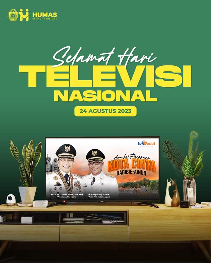Selamat Hari TV Nasional, Taufan Pawe Harap Terus Menjadi Pemberi Informasi dan Inspirasi