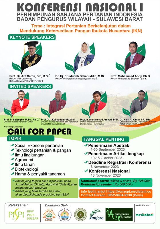 Dukung Ketersediaan Pangan IKN, PISPI Sulbar Gelar Seminar Nasional di Majene