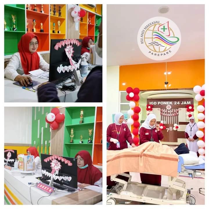 Semarak HUT Kemerdekaan, Nuansa Merah Putih di RSUD Andi Makkasau