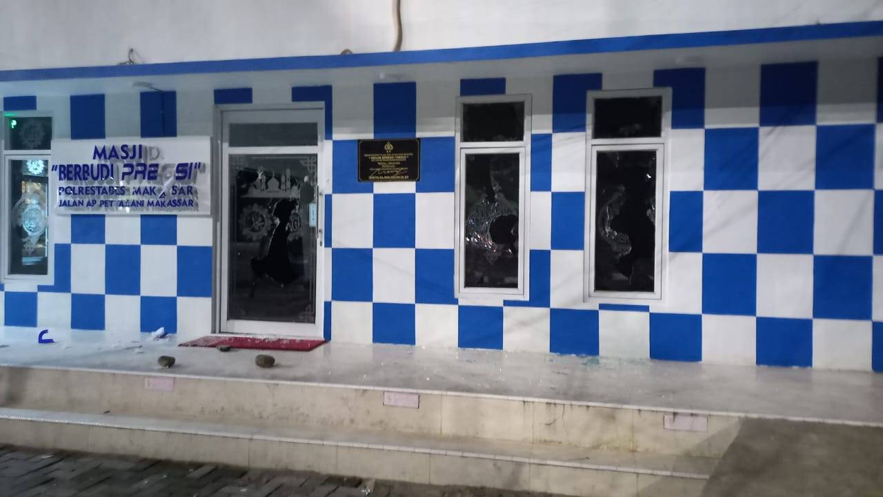Beredar Video Kantor Polisi dan Masjid di Makassar Diserang OTK