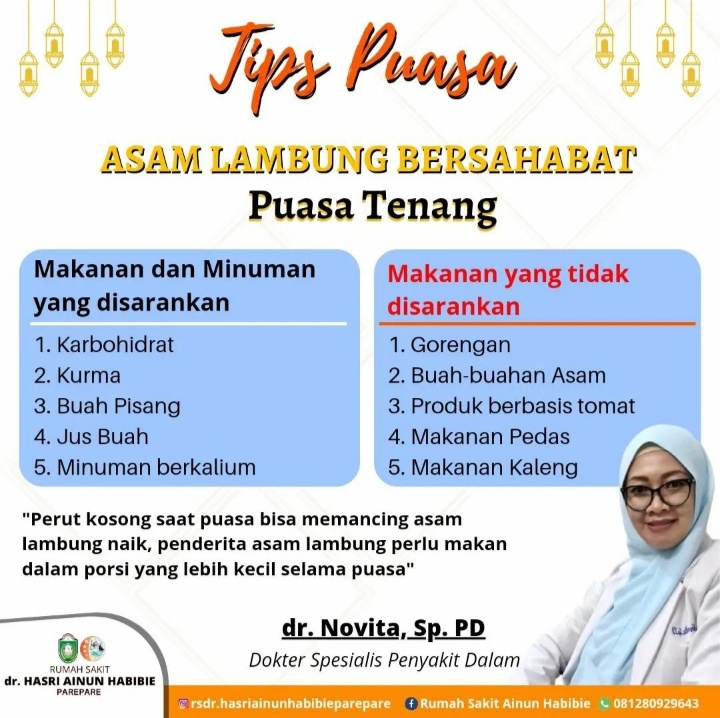 RS Hasri Ainun Habibie Berbagi Kiat Sehat Puasa dengan Makanan Aman