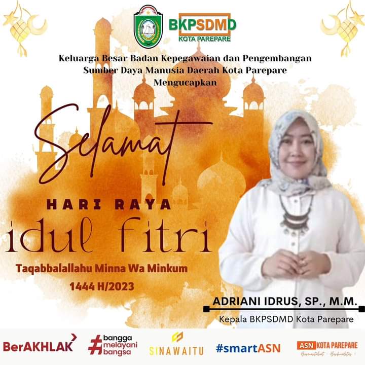 BKPSDMD Parepare Sampaikan Selamat Hari Raya Idul Fitri
