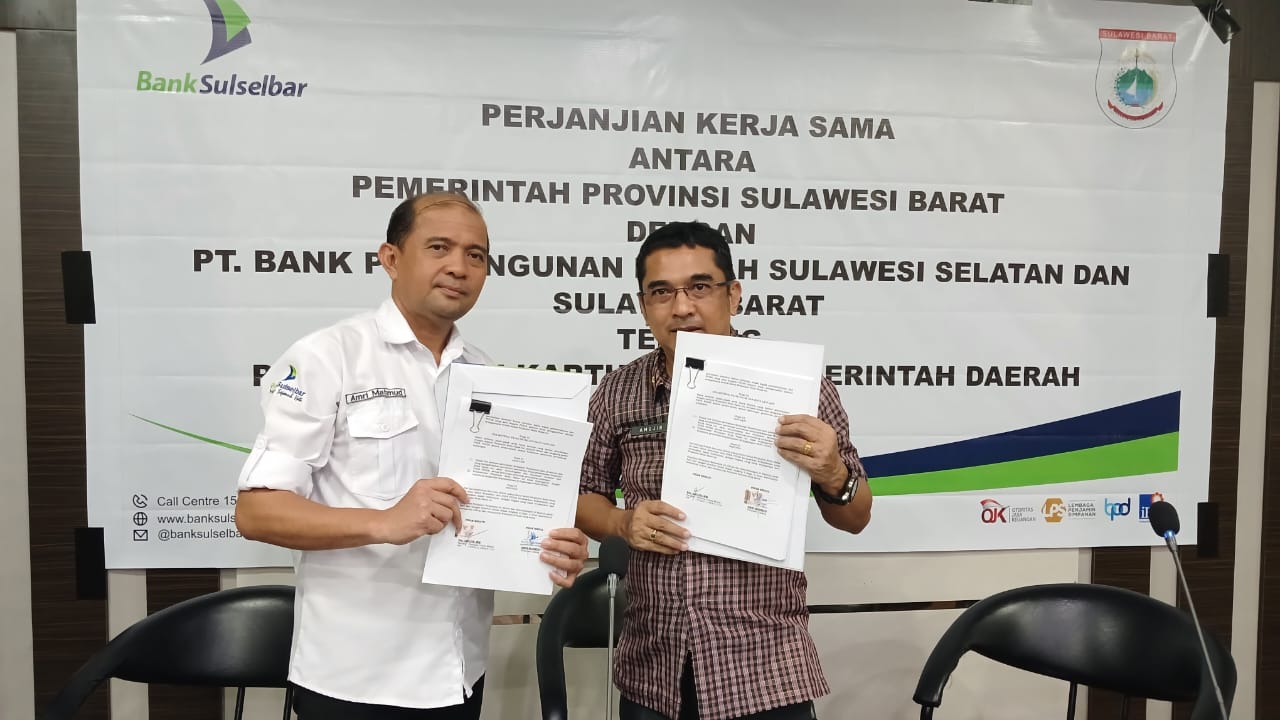 Sukseskan Program Kartu Kredit Pemerintah Daerah, Pemprov Sulbar Jalin Kerja Sama Bank Sulselbar 