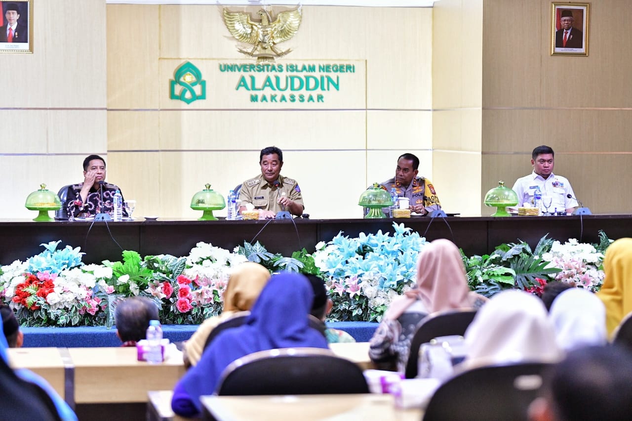 Pj Gubernur Bersama Kapolda Sulsel dan Bupati Gowa Berkunjung ke UIN Alauddin