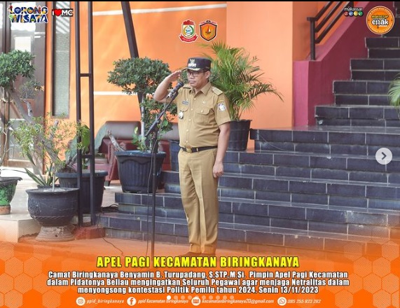 Pimpin Apel Pagi, Camat Biringkanaya Imbau Netralisasi pada Pemilu 2024