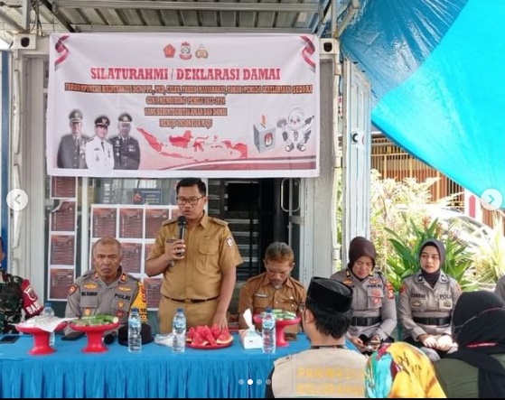 Camat Biringkanaya Hadiri Deklarasi Damai Menuju Pemilu 2024 di Kelurahan Sudiang Raya