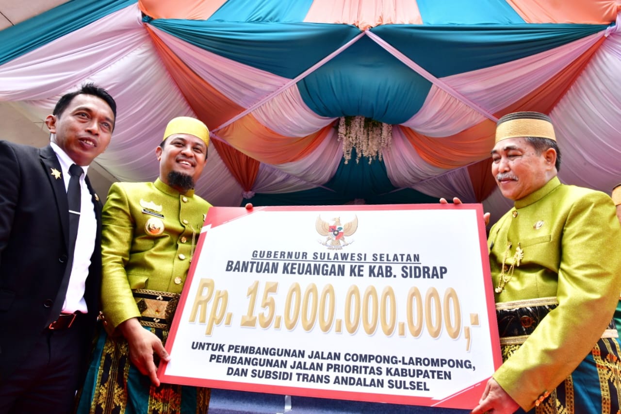 Lima Tahun Terakhir Pemprov Sulsel Telah Alokasikan Anggaran Rp300 M ke Kabupaten Sidrap