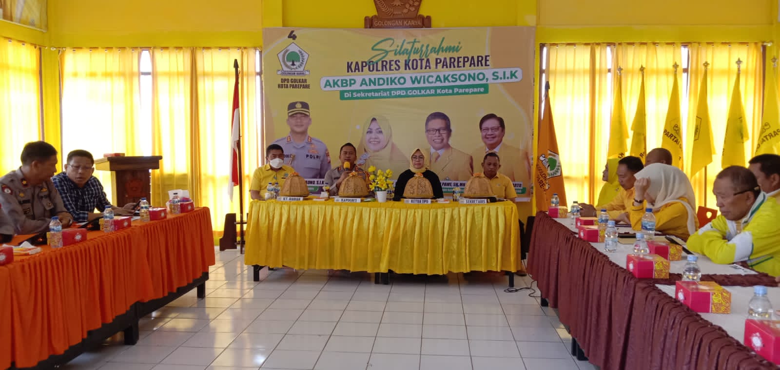 Bersama Kapolres, Ketua Golkar Parepare Harap Bersama-sama Ciptakan Pemilu Aman Tertib dan Berkarakter