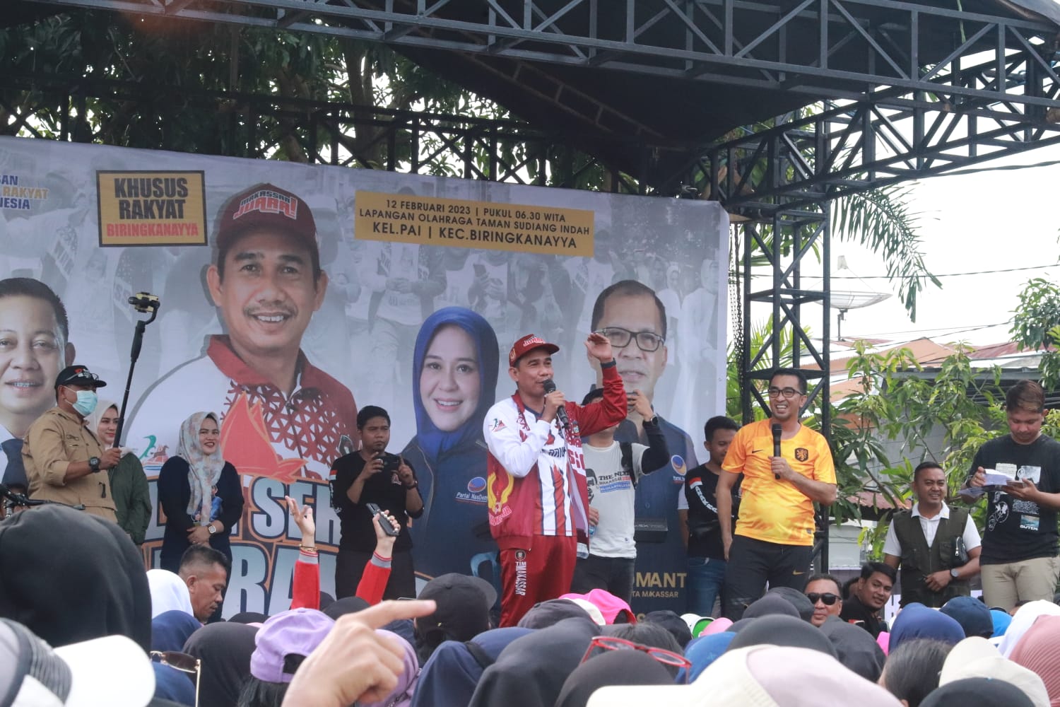 Ketua DPRD Rudianto Lallo Jalan Sehat Bersama Puluhan Ribu Masyarakat Biringkanaya