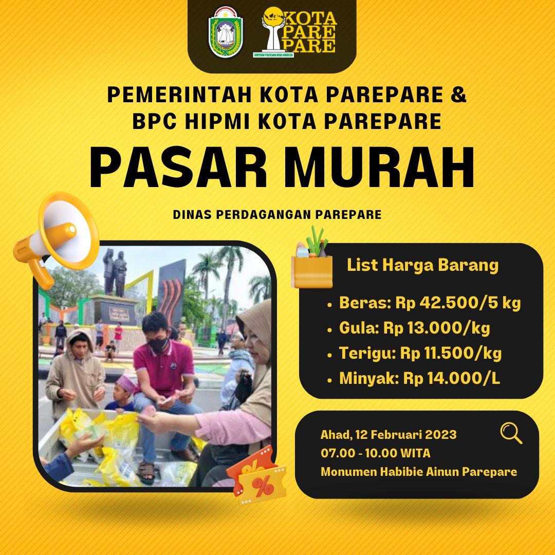 Jamin Kebutuhan Masyarakat , Pemkot Parepare Terus Giatkan Pasar Murah Setiap Hari Minggu