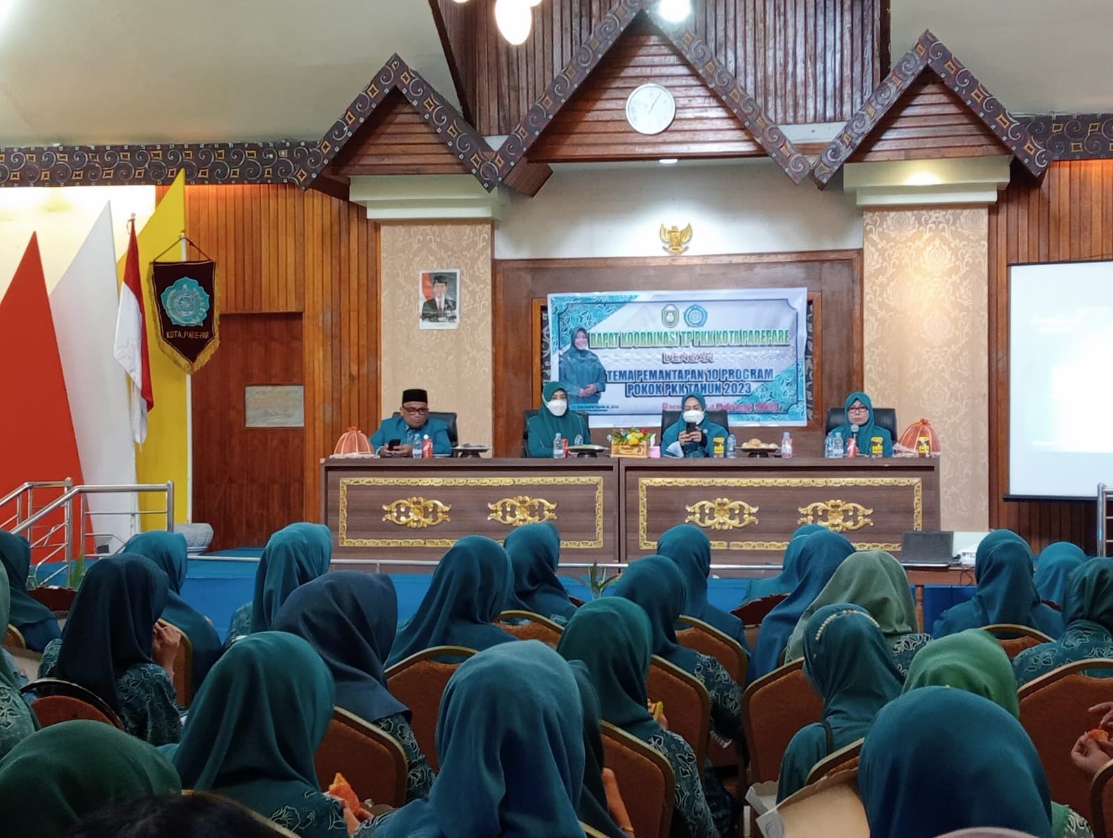 Erna Rasyid Taufan Pimpin Rakor PKK se-Parepare, Ingatkan Tetap Perhatikan Masalah Bencana 