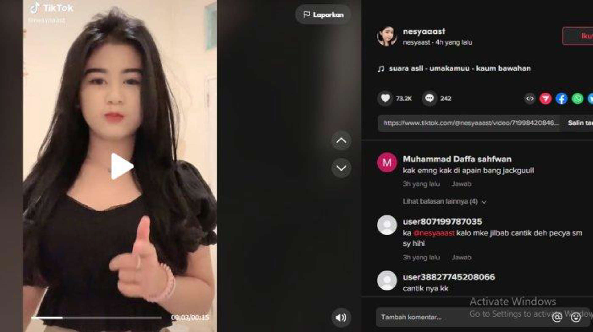 Viral Video Seleb TikTok Nesya Beradegan Syur di Hotel, Asisten Manajernya Bilang Hoaks