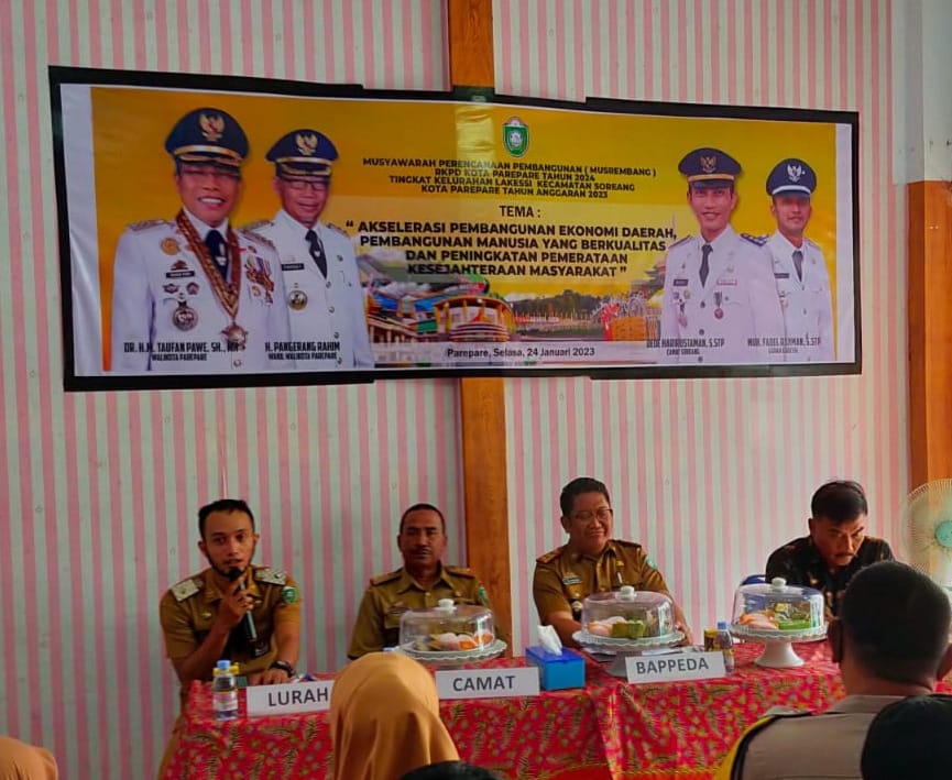 Musrenbang Kelurahan Parepare Sasar 22 Kelurahan, Mulai 24 Hingga 31 Januari 