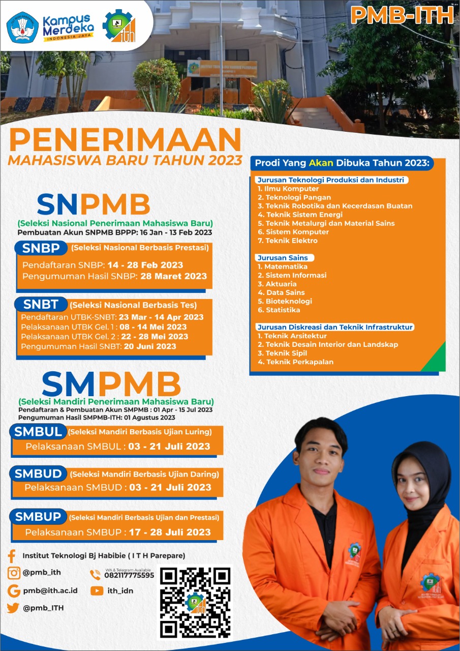 Menuju Wisata Pendidikan di Kota Cinta, ITH Parepare Buka 17 Prodi Lewat Jalur SNPMB dan SMPMB  