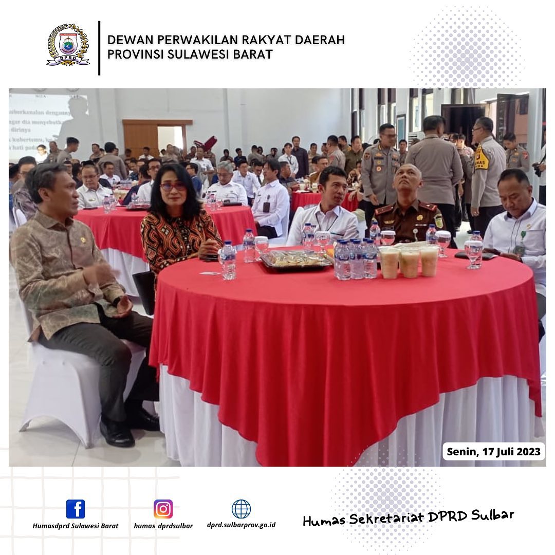 Wakil Ketua DPRD Sulbar Hadiri Acara Kenal Pamit Kapolda Sulbar