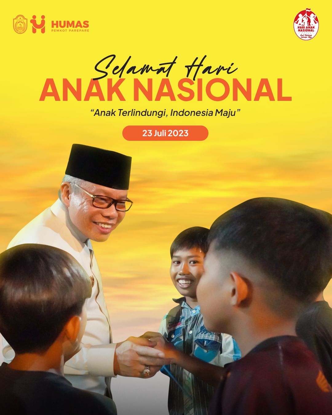 Selamat Hari Anak Nasional, Taufan Pawe Tegaskan Anak Terlindungi, Indonesia Maju