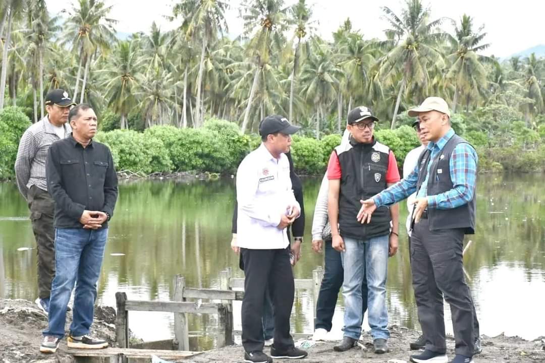 Pj Gubernur Sulbar Tinjau Tambak Udang di Desa Bonda Mamuju