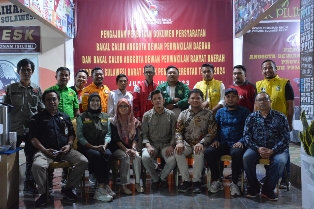 KPU Sulbar Terima Pengajuan Berkas 18 Parpol dan 25 Bakal Calon DPD RI