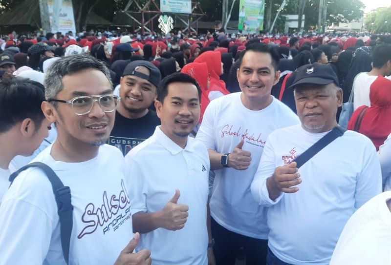 Ratusan Pegawai Bapenda Sulsel Ramaikan Jalan Sehat Anti Mager di Sidrap