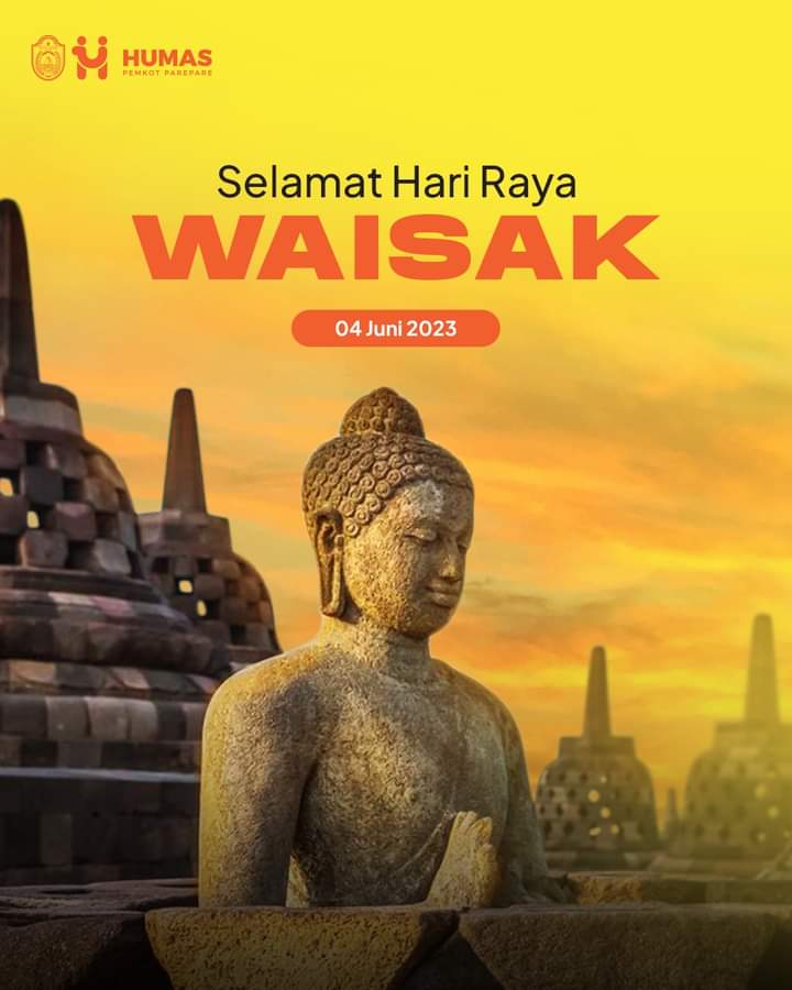 Pemkot Parepare Ucapkan Selamat Hari Raya Waisak 2023, Refleksi Meraih Kedamaian dan Kebahagiaan