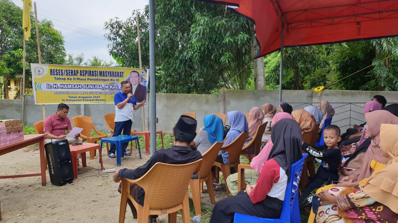 Hamsah Sunuba Adakan Reses II Masa Persidangan III TA 2023 di Wilayah Polman 2