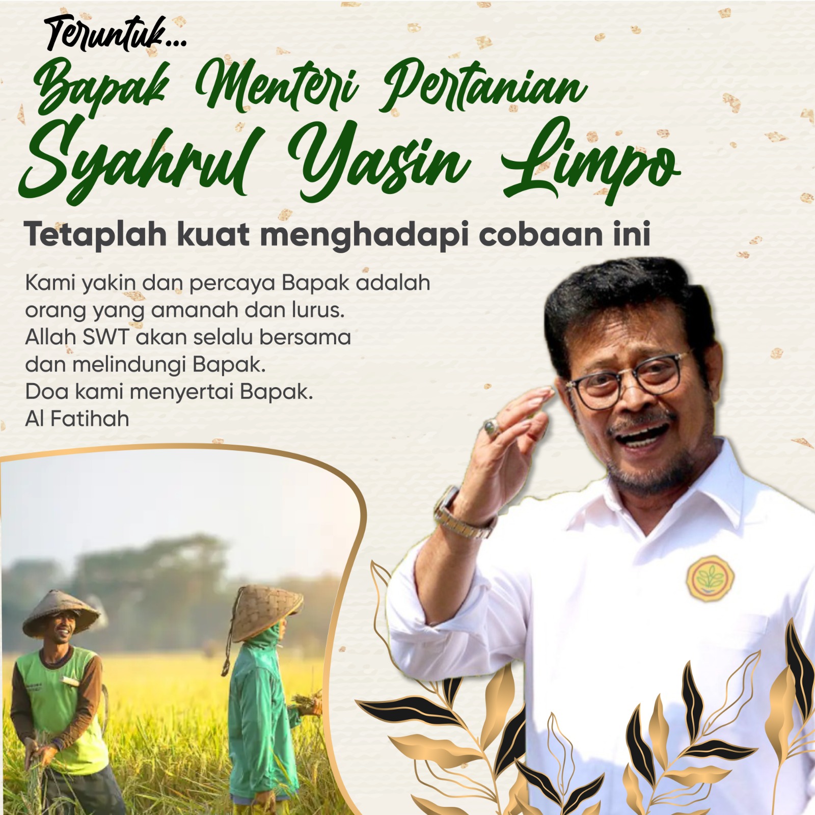 NasDem Siap Pasang Badan Bela Menteri Pertanian, Sebut SYL Punya Reputasi Baik