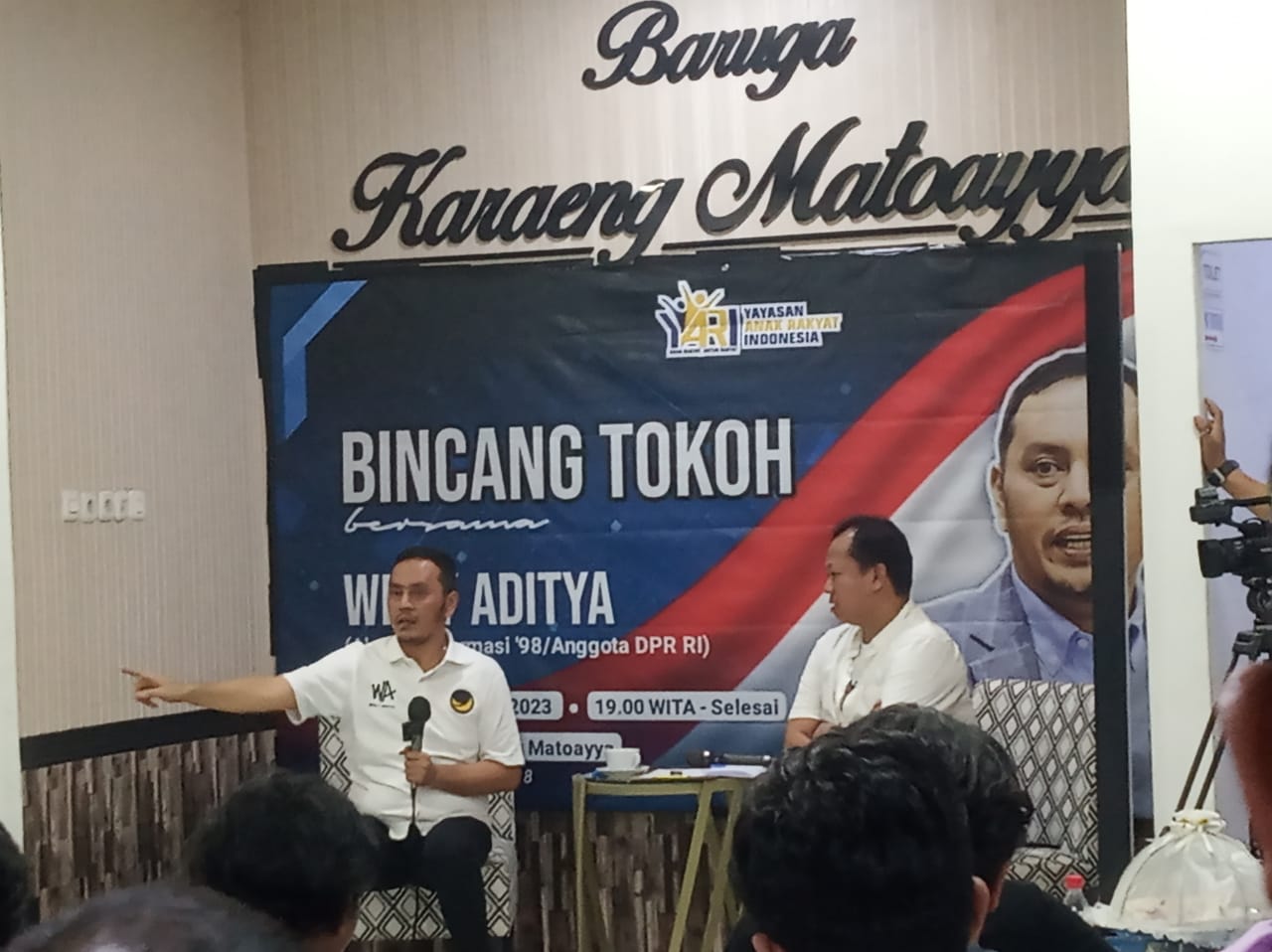 Ketua DPRD Makassar Gelar Bincang Tokoh Bareng Aktivis, Hadirkan Mantan Aktivis 98 Willy Aditya