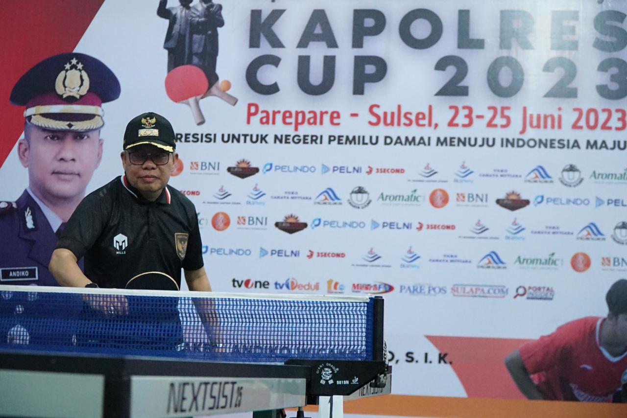 Kapolres Cup Ajang Positif Bagi Remaja, Taufan Pawe Puji Prestasi Tenis Meja Harumkan Parepare di Porprov Sulsel