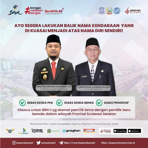 Pajak Kendaraan dan Balik Nama Tumbuh, Pendapatan Pemprov Sulsel Meningkat 