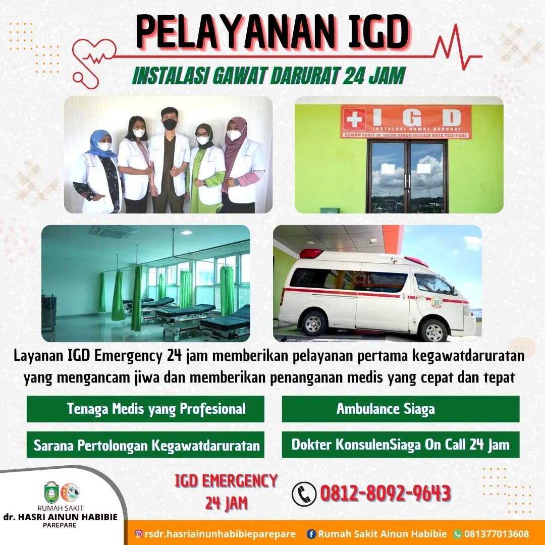 RS Hasri Ainun Habibie Siaga Pelayanan IGD 24 Jam, Penanganan Medis Cepat dan Tepat