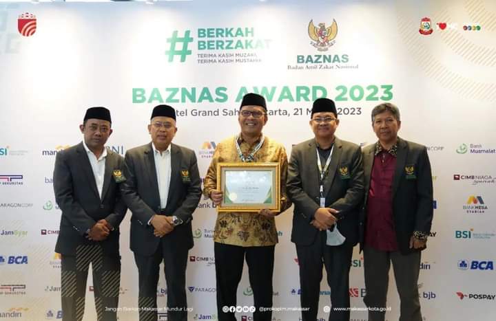 Danny Pomanto Raih Penghargaan Baznas Award 2023, Wali Kota Pendukung Utama Baznas Sejahterakan Umat