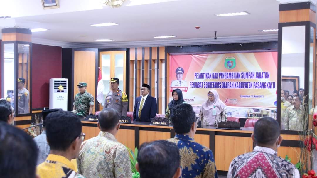 Bupati Yaumil Lantik Kepala Bappeda Jadi Penjabat Sekda Pasangkayu