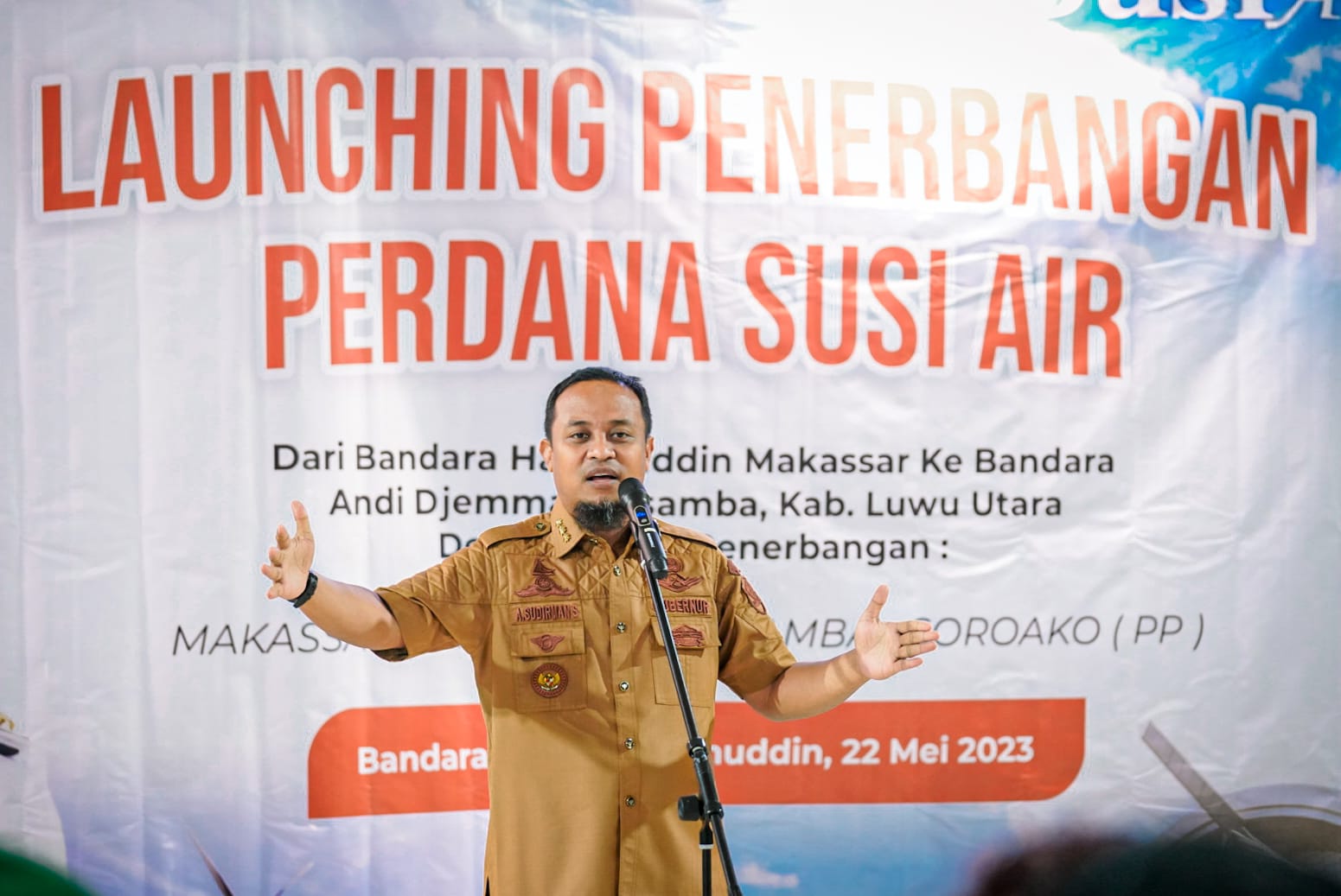Gubernur Andalan Launching Lima Rute Penerbangan Subsidi Pemprov Sulsel