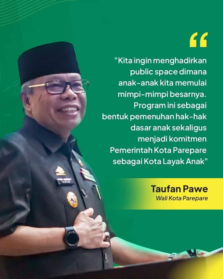 Taman La Mario Kini Representatif, Komitmen Pemkot Parepare Jadi Kota Layak Anak