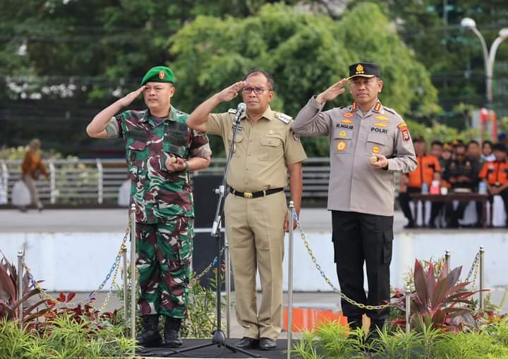 Kompak Ciptakan Kamtibmas di Makassar, Pemkot Gelar Apel Tiga Pilar Bersama TNI-Polri