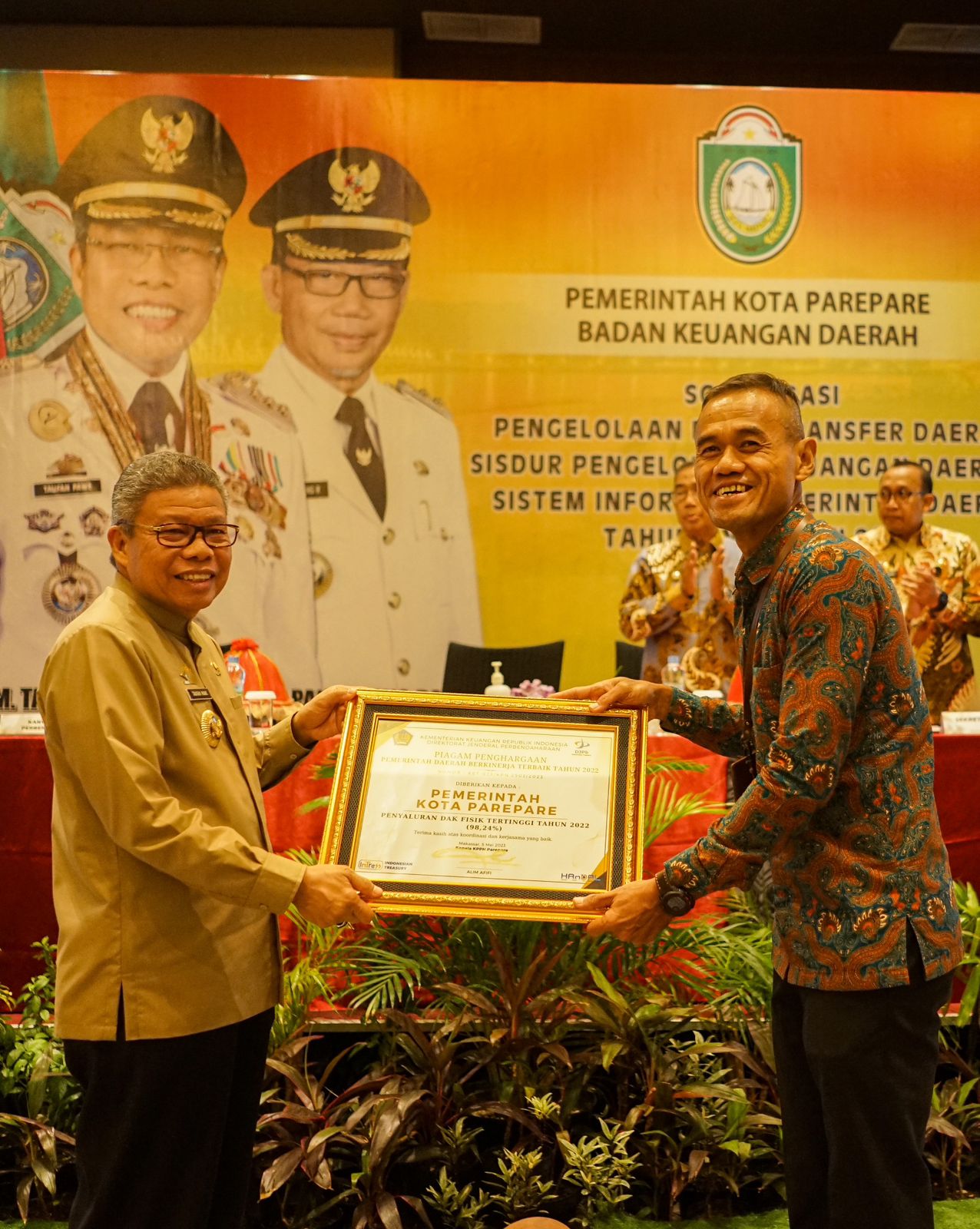 Terima Penghargaan dari Kementerian Keuangan, Taufan Pawe Antar Parepare Jadi Pemda Berkinerja Terbaik