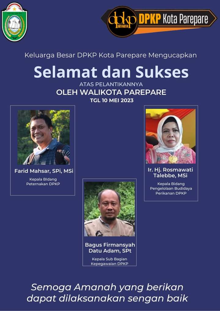 Dua Kabid dan Satu Kasubag Resmi Dilantik, Kadis PKP Parepare Dorong Tingkatkan Kinerja 