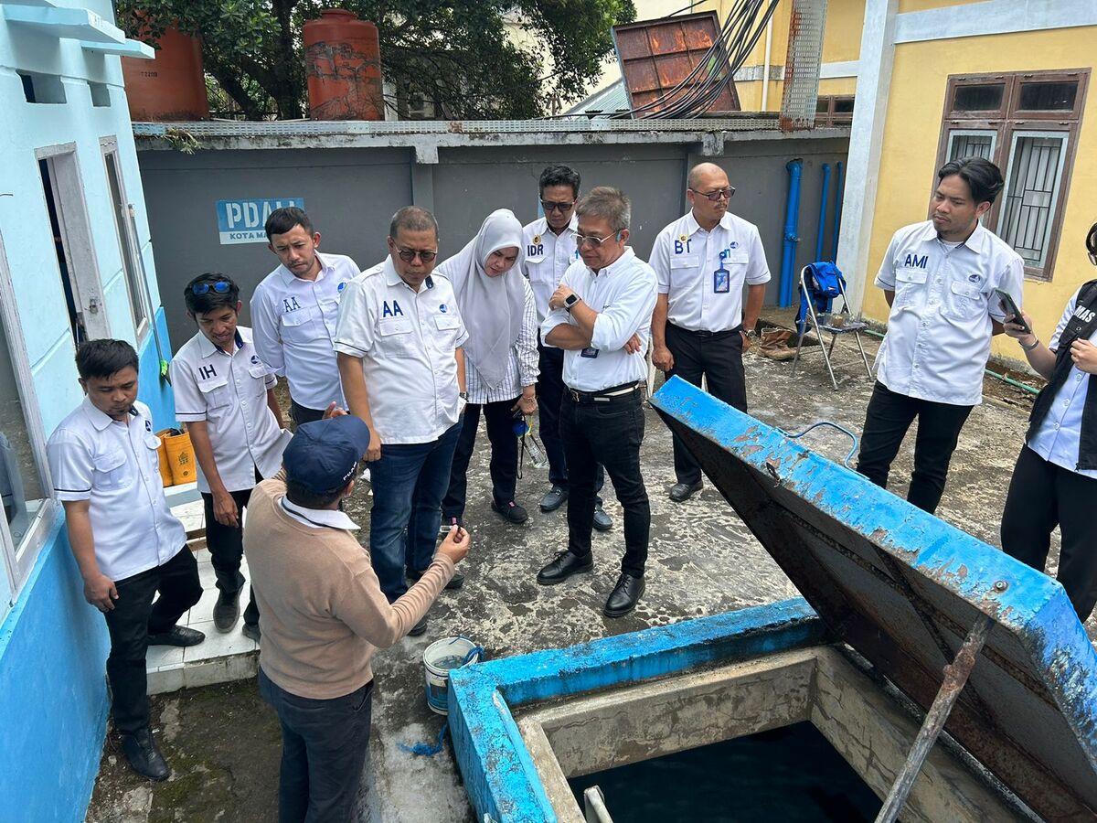 Pastikan Kebutuhan Air Bersih, Direksi PDAM Makassar Tinjau Reservoir di Asrama Haji Sudiang
