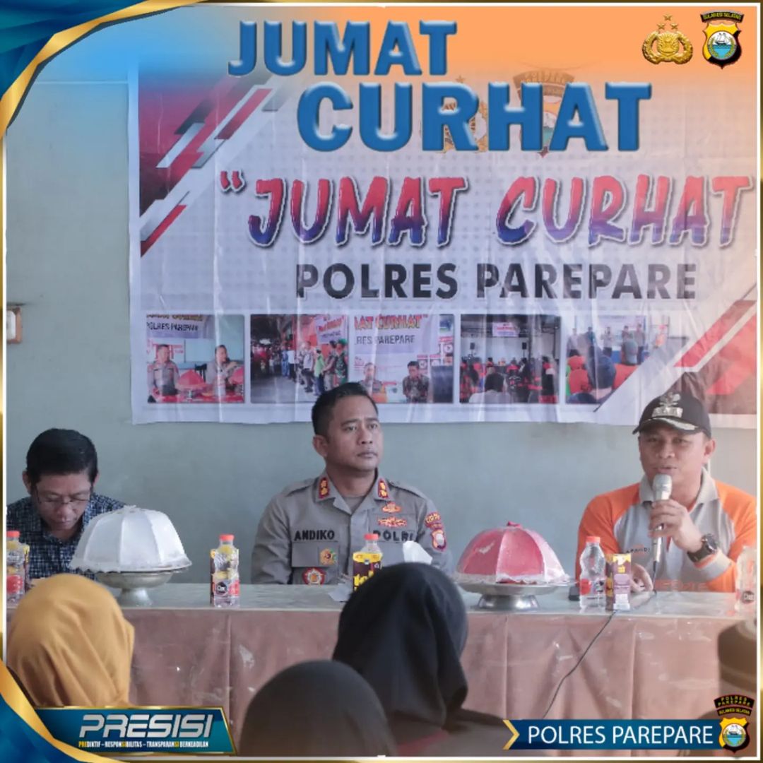 Lebih Dekat Masyarakat, Kecamatan Ujung Dukung Jumat Curhat Polres Parepare 