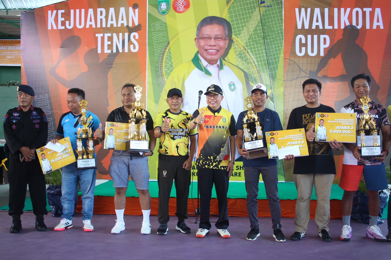 Sukses, Taufan Pawe Beri Selamat Juara Kejuaraan Tenis Lapangan Wali Kota Cup 2023