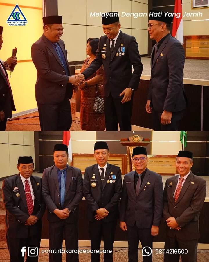 Hadiri Sertijab Pj Wali Kota Parepare, Direktur PAM Tirta Karajae Dukung Program Prioritas