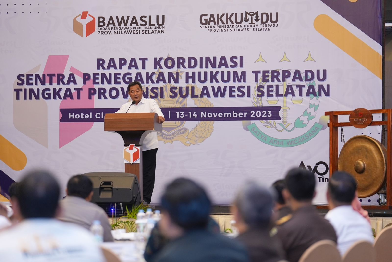 Bersama Kejati, Polda dan Bawaslu, Pemprov Sulsel Komitmen Tegakkan Gakkumdu di Pemilu 2024