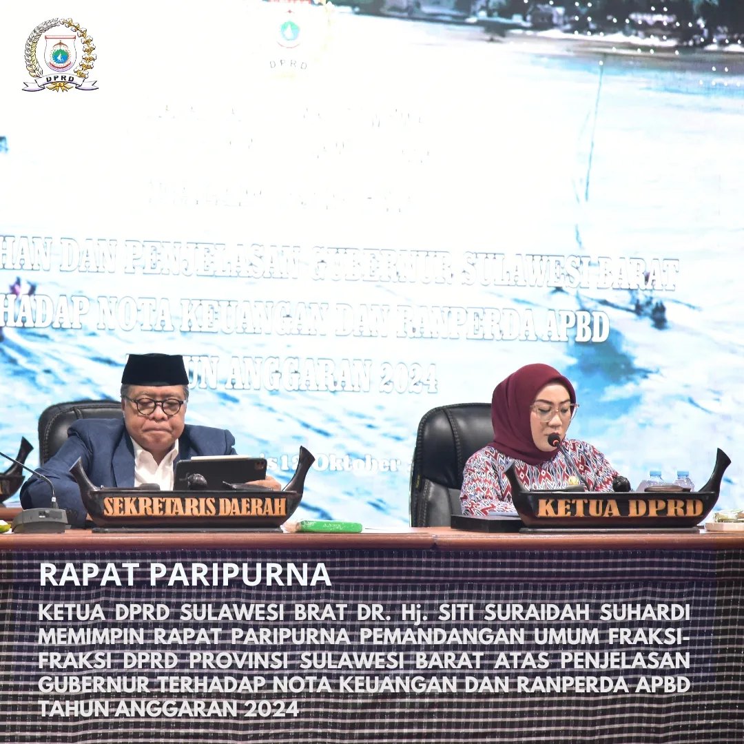 Pemandangan Umum Fraksi-fraksi atas Penjelasan Gubernur Terhadap Nota Keuangan, Taufiq Agus Berharap APBD 2024 Lebih Pro Rakyat