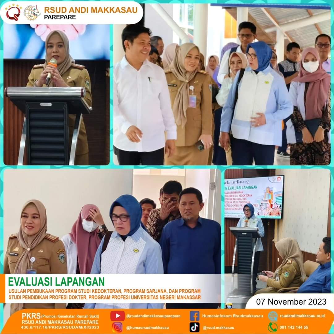 RS Utama Pendidikan, Tim Evaluasi Lapangan Prodi Kedokteran UNM Kunjungi RSUD Andi Makkasau