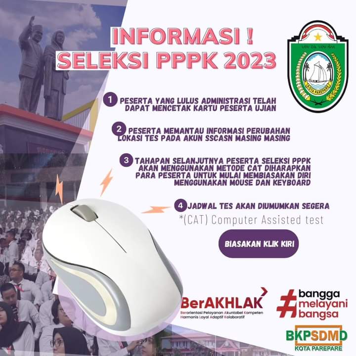 BKPSDMD Parepare Umumkan Pencetakan Kartu Peserta Ujian PPPK Dilakukan via Akun SSCASN
