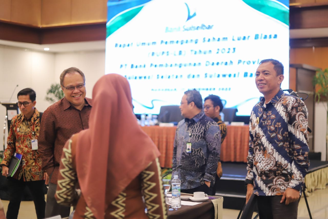Pj Wali Kota Parepare Akbar Ali Hadiri Rapat Umum Pemegang Saham Luar Biasa Bank Sulselbar