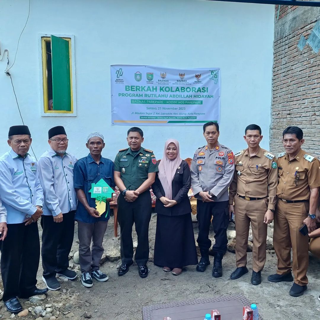 Camat Ujung Hadiri Peresmian Rumah Tinggal Layak Huni Baznas Parepare di Tegal Lappade