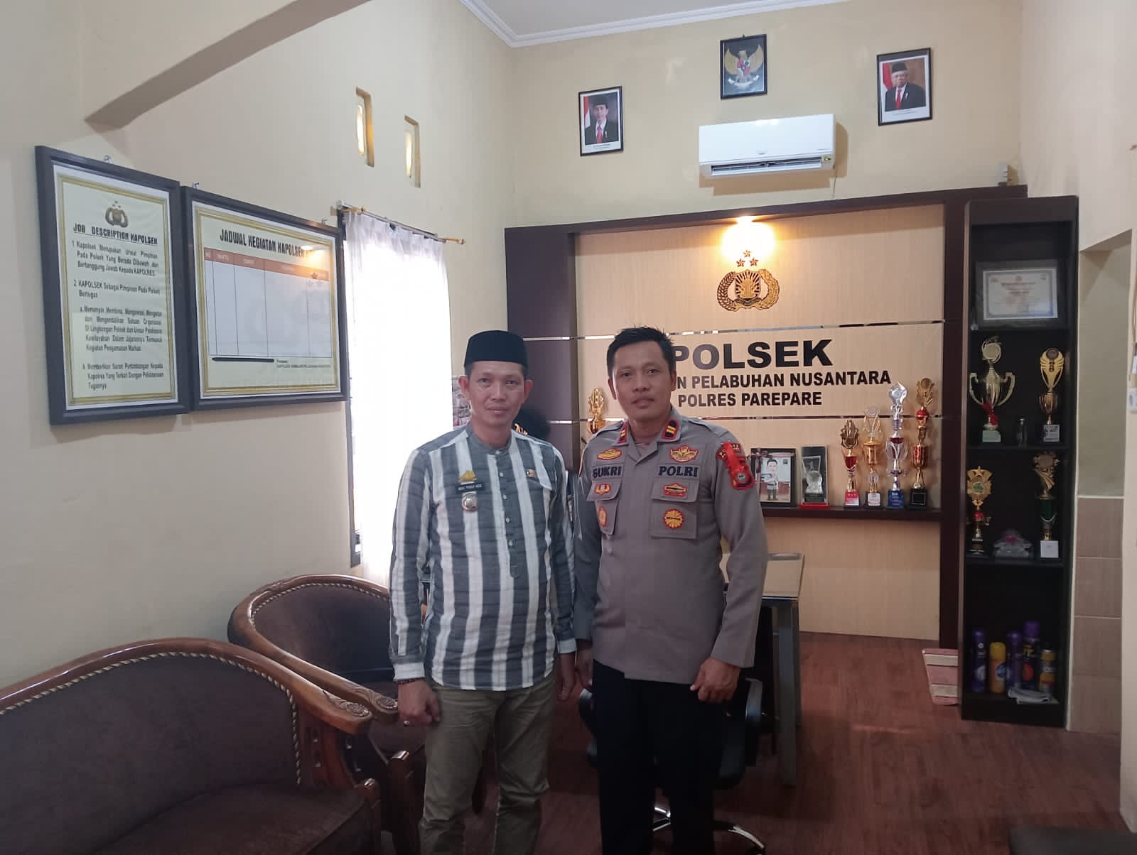 Jemput Bola, Camat Ujung Datangi Polsek Ujung dan Polsek KPN Perkuat Sinergitas